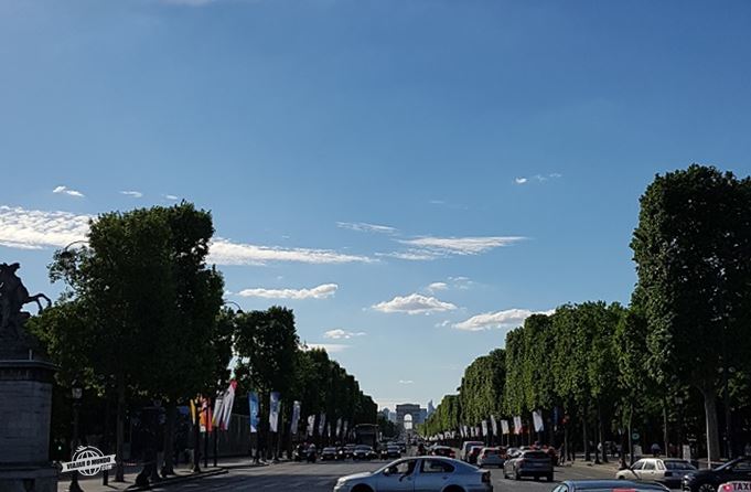 Avenida Champs-Élysées vista da Corcórdia (Arco do Triunfo ao Fundo)