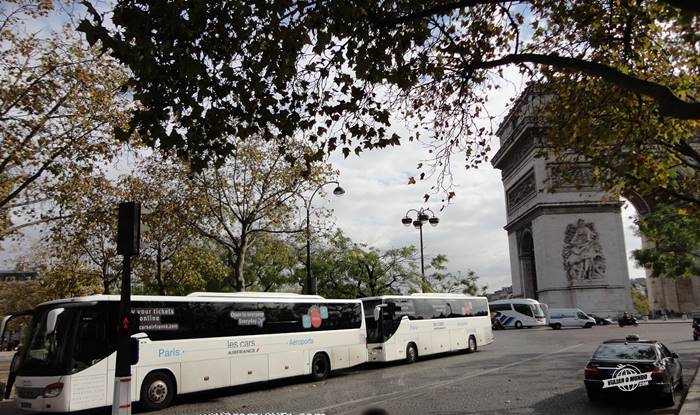 Les cars Air France - Arco do Triunfo