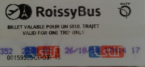 Bilhete do Roissybus