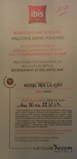 Welcome Drink Voucher