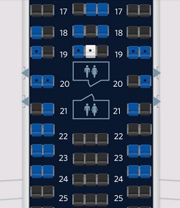 Mapa de assentos - Boeing 767 da Delta