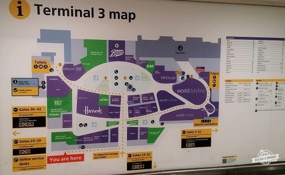 Mapa - Terminal 3 - Heathrow