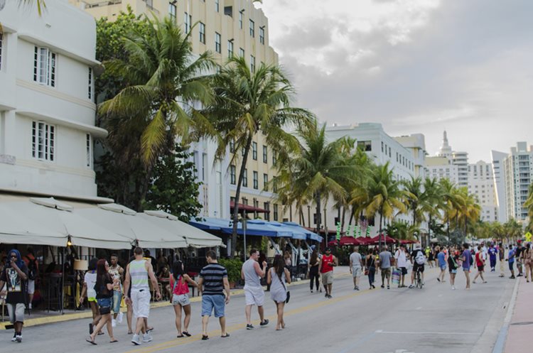 tourists on street