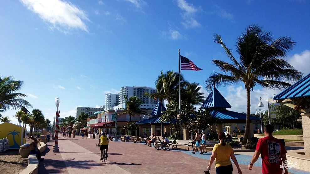 9 horas em Miami - Calçadão de Hollywood Beach