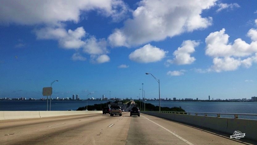 A caminho de Miami Beach - Julia Tuttle Causeway