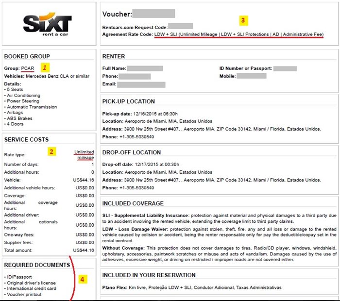 Voucher Sixt - Dicas para alugar carro nos Estados Unidos