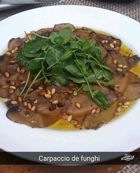 Carpaccio de funghi - A Figueira Rubaiyat