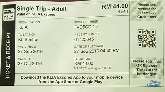 Passagem KLIA Ekspres