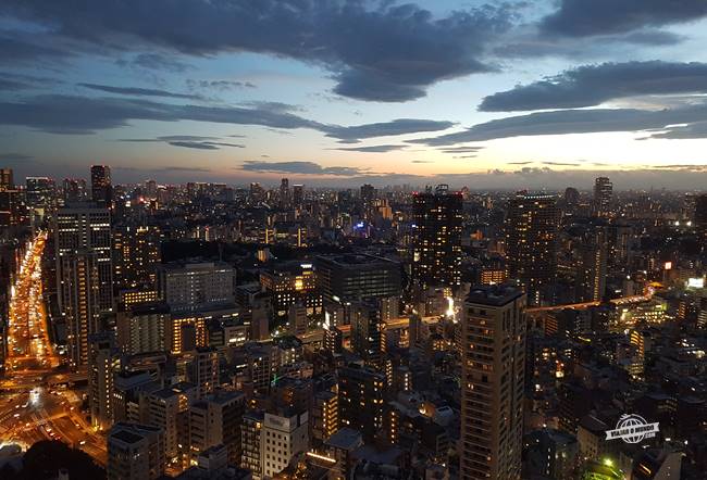 Tóquio vista da Tokyo Tower durante a noite