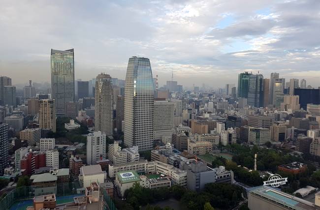 Tóquio vista da Tokyo Tower durante o dia