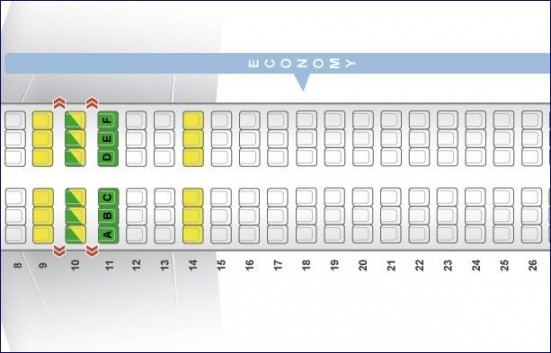 Mapa de assentos do A320 da TAP (fonte: SeatGuru)