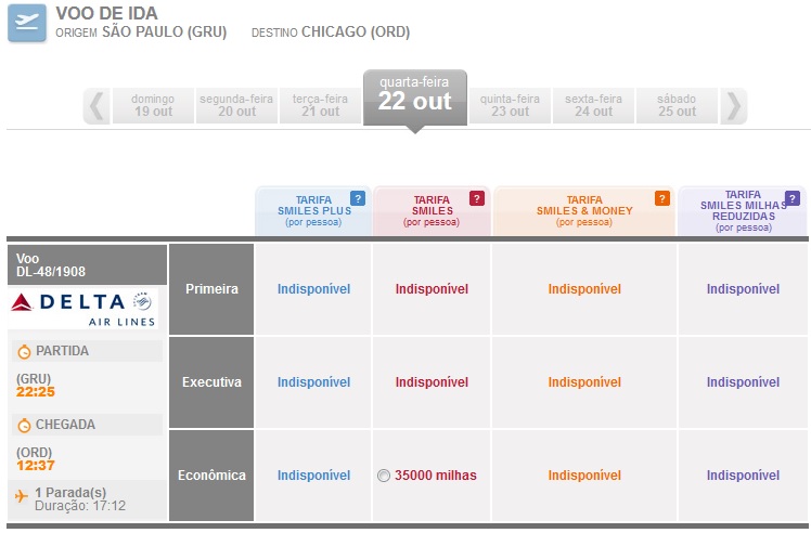 22/10/14: GRU-DTW-ORD. Cadê a executiva??