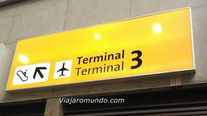 Saindo do desembarque nacional do Terminal 1