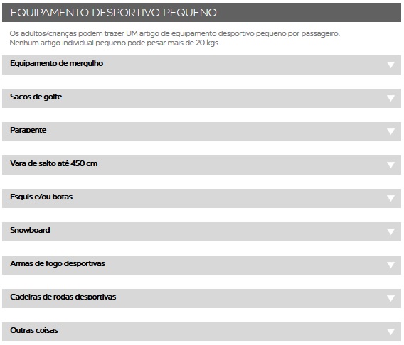 Equipamento desportivo pequeno