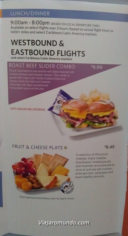 Cardápio de lanches pagos