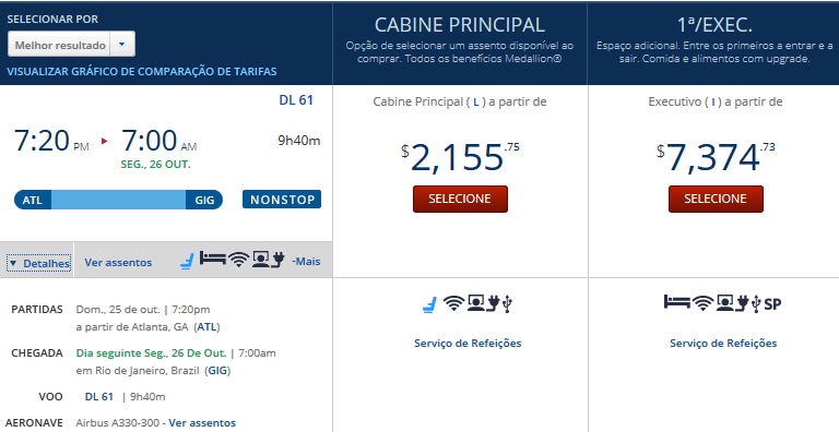 Airbus A330 na rota Rio