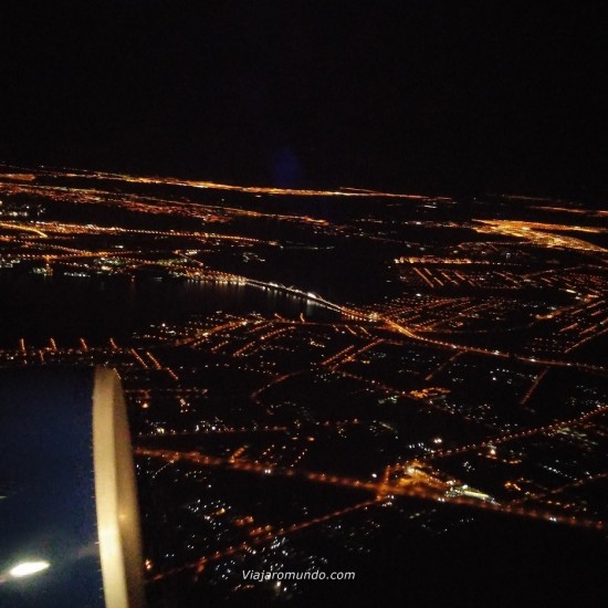 Vista de Brasília durante a decolagem