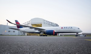 Primeiro Airbus A350 da Delta fica pronto em Toulouse