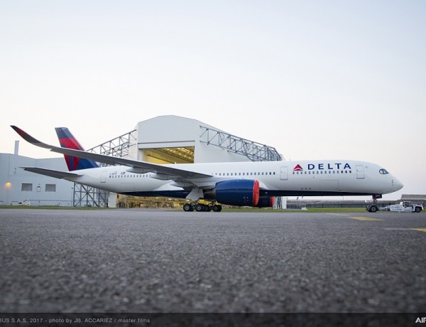 Primeiro Airbus A350 da Delta fica pronto em Toulouse