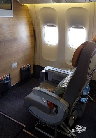 Espaço para as pernas - primeira fileira da Premium Economy