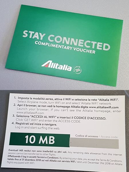 Vale 10 megas da Alitalia