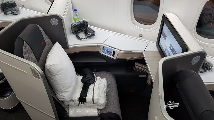 Assento 5A da Classe Executiva Signature Class do 787-9 da Air Canada