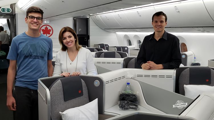 A bordo da Classe Executiva Signature Class do 787-9 da Air Canada