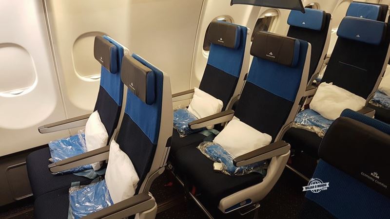 Assentos da Cabine Economy Comfort do A330 da KLM - Blog Viajar o Mundo