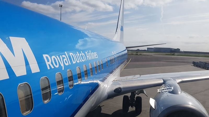 Classe Econômica do 737 da KLM. Blog Viajar o Mundo