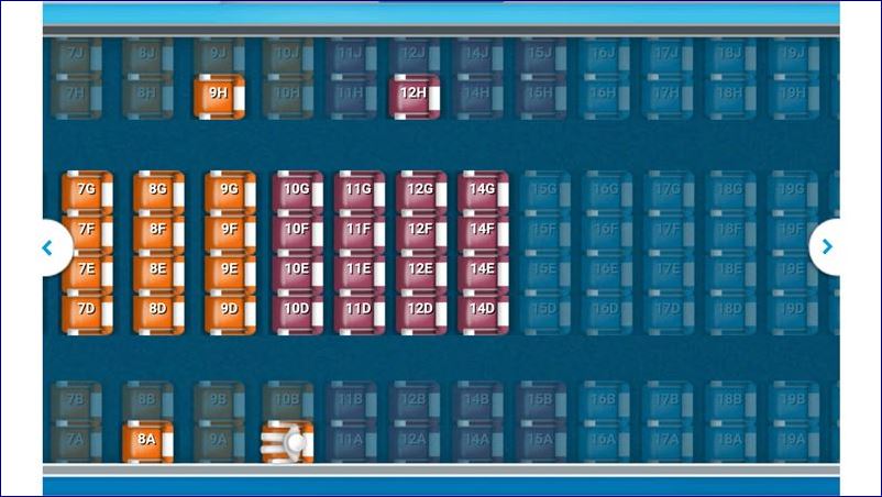 Mapa de assentos do A330-200 da KLM - Fileiras 7 a 19 (fonte: klm.com). Blog Viajar o Mundo. - Economy Comfort do A330 da KLM