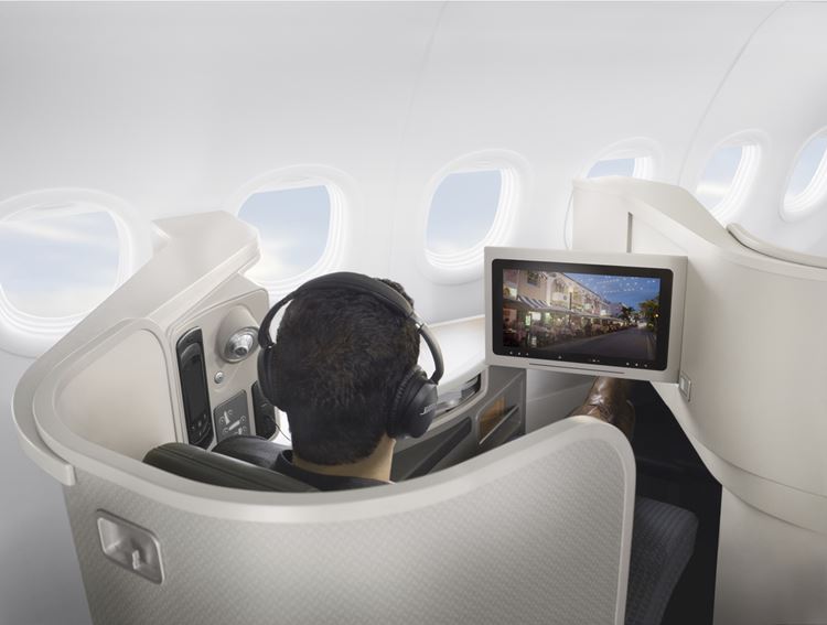 Assento da Classe Executiva da American Airlines
